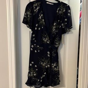 Francesca's Collections Black Floral Mini Dress